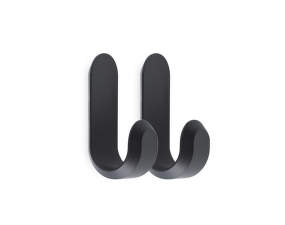 Curve Mini Hooks 2 pcs, matt black