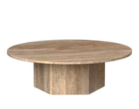 Epic Coffee Table Ø110, warm taupe travertine