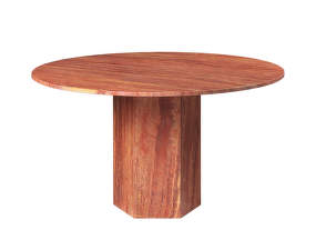 Epic Dining Table Ø130, red travertine