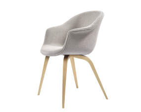 Bat Dining Chair Fully Upholstered Oak Base, Light Bouclé 008