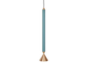 Apollo 59 Pendant, deep sea/polished brass