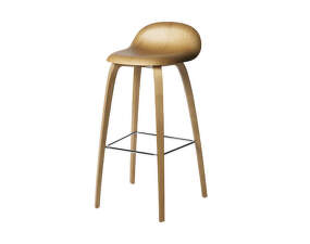 3D Bar Stool Oak Wood Base, oak