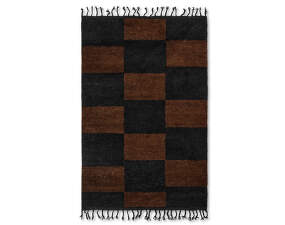 Mara Knotted Rug L, black/chocolate