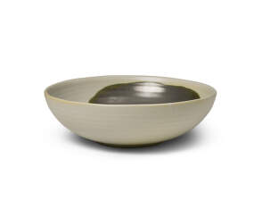 Omhu Bowl Large, off-white/charcoal