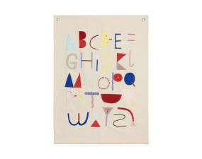 Alphabet Fabric Poster, off-white