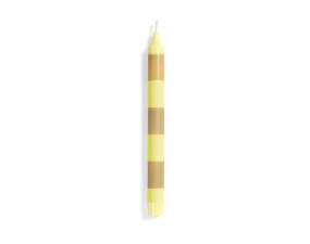 Stripe Candle, beige/yellow