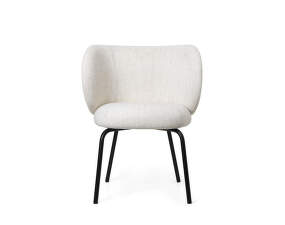 Rico Dining Chair Bouclé, off-white/black