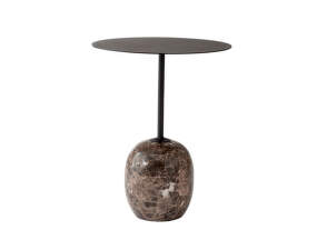 Lato Side Table LN8, warm black/emparador marble