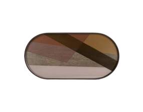 Angle Glass Tray Oblong M, pinot