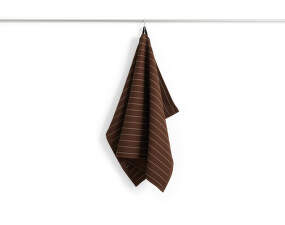 Canteen Tea Towel, chocolate pinstripe