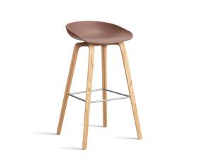 AAS 32 Bar Stool High Oak Veneer, soft brick