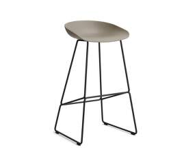 AAS 38 Bar Stool High Black Steel, khaki