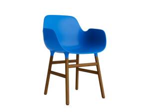 Form Armchair Walnut, bright blue