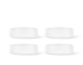 Ripple Serving Bowls Set of 4, frosted