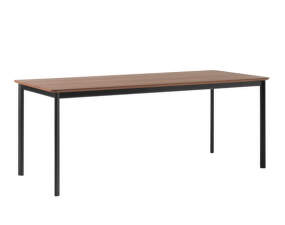 Drip HW116 Dining Table, black/lacquered walnut