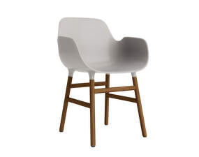 Form Armchair Walnut, warm grey