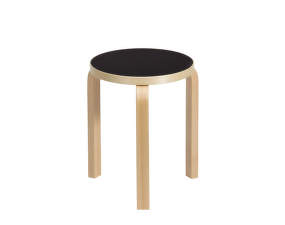 Artek Stool 60, birch/black