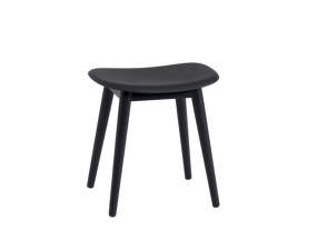 Fiber Stool Wood Base, black