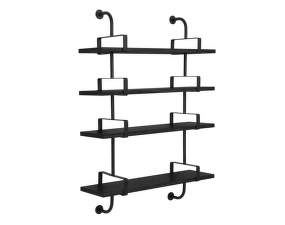 Démon Shelf 2 95 cm, 4 Shelves, black stained ash