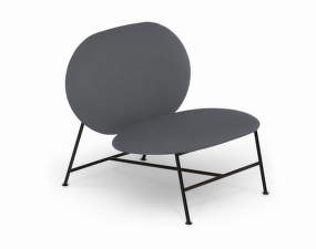 Oblong Lounge Chair, grey
