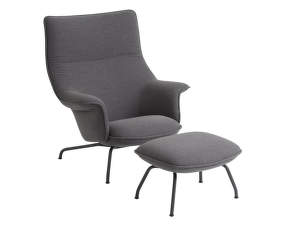 Doze Lounge Chair & Ottoman, Ocean 80/anthracite