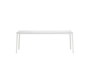 Plate Table 90x180, marble carrara/white base