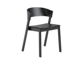 Cover Side Chair, black/black refine leather