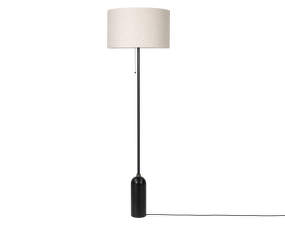 Gravity Floor Lamp, blackened steel/canvas