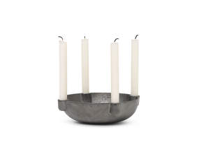 Bowl Candle Holder Small, black brass