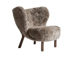 Little Petra VB1 Lounge Chair, walnut / sheepskin Sahara