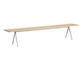 Pyramid Bench 12 250 cm Beige Steel, lacquered oak