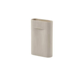 Ridge Vase H35, beige