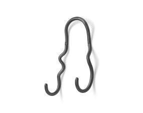 Curvature Double Hook, black brass