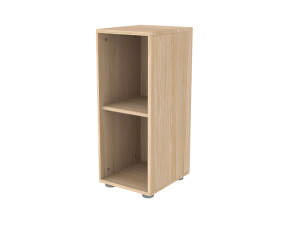 Popsicle Narrow Bookcase with 1 Shelf, oak