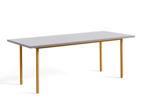 Two-Colour Dining Table 200 cm, ochre/light grey