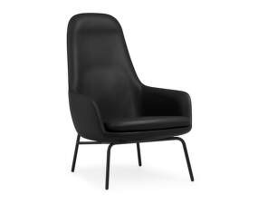Era Lounge Chair High Steel, Ultra Leather