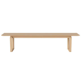 Nord Bench 200 cm, white pigmented oak