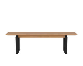 Nord Bench 160 cm, black oak / oiled oak