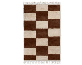 Mara Knotted Rug L, dark brick/off-white