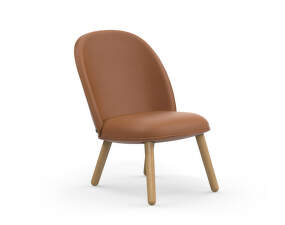 Ace Lounge Chair Oak, Ultra Leather brandy