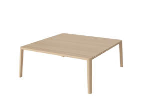 Graceful Coffee Table 110x110xH42, white pigmented oak