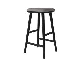 Flor Counter Stool 66 cm, black oak / Baize grey