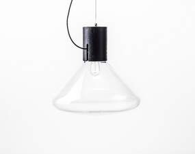Muffins WOOD 03B PC851 Pendant Lamp, clear / black stained oak