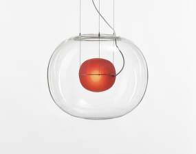 Big One Large PC1336 Pendant Lamp, clear / red