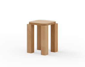 Atlas Stool, natural oak