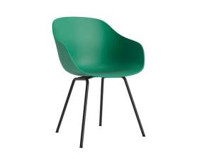 AAC 226 Chair Black Powder Coated Steel, teal green