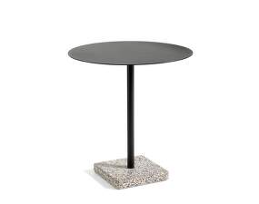 Terrazzo Table Ø70, grey terrazzo / anthracite
