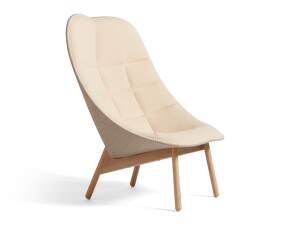 Uchiwa Quilted Armchair Lacquered Oak, Flamiber Sand J7 / Remix 233