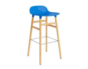 Form Bar Chair 75 cm Oak, bright blue