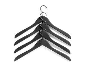 Soft Coat Hanger Slim, Set of 4, black